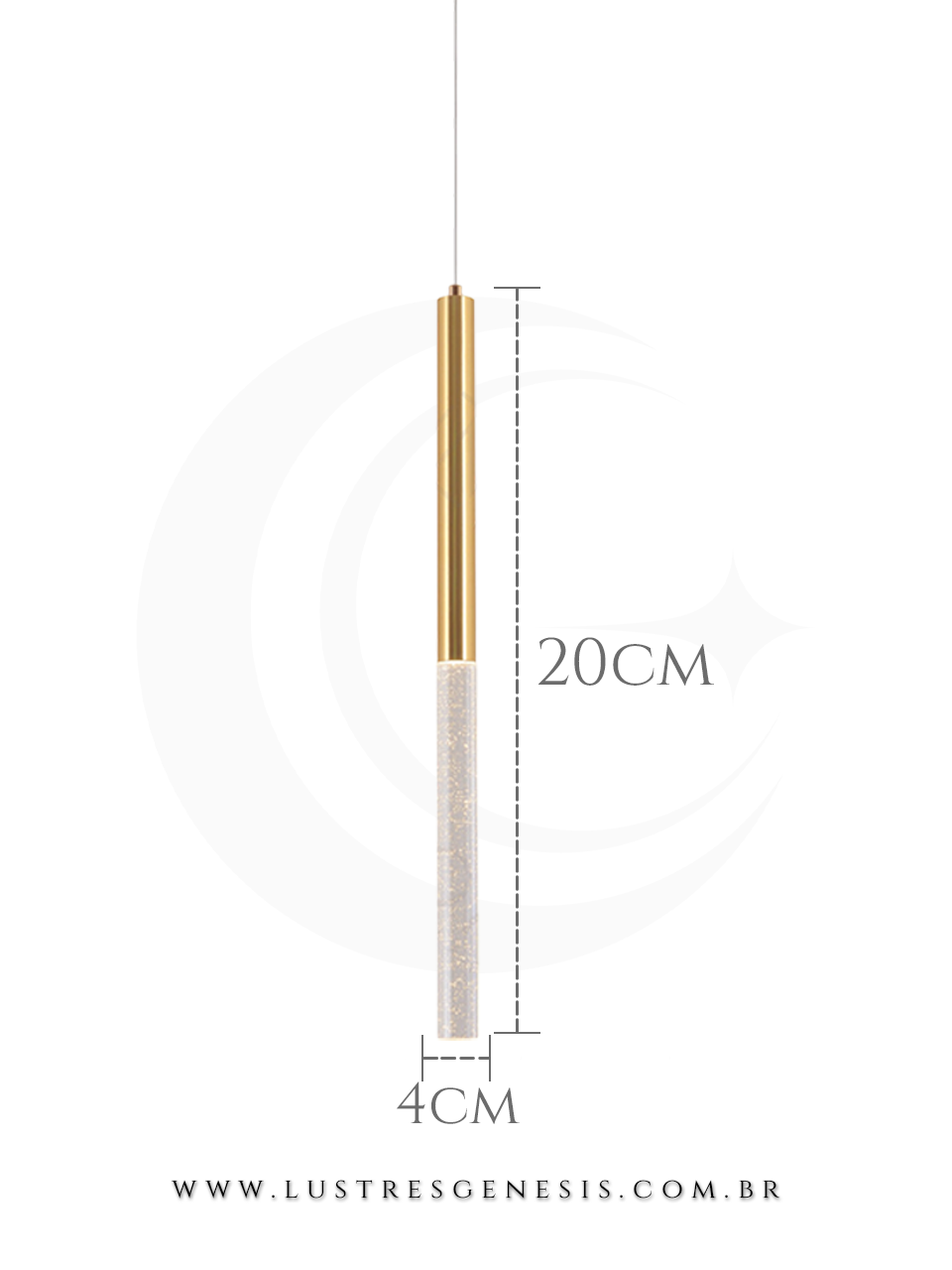 Luminaria Pendente LED Metal E Silicone 22cm 20W Bivolt 3000K 6000K, Cabeceira de Cama, Lavabo, Balcao de cozinha